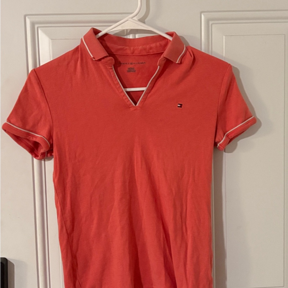 Tommy Hilfiger Men's Polo in Vibrant Coral